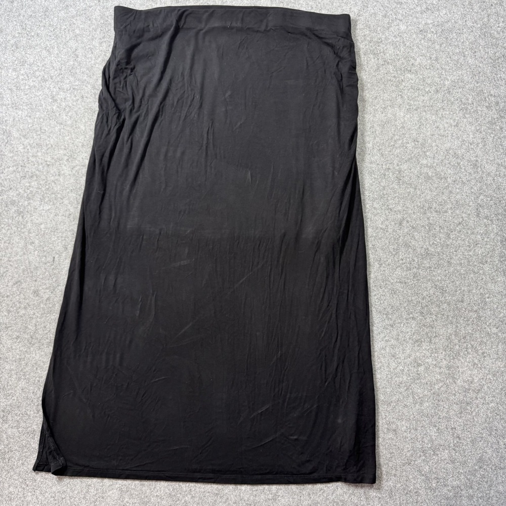 Old Navy Womens Maxi Skirt 2X Black Rayon Spandex Stretch Long Skirt